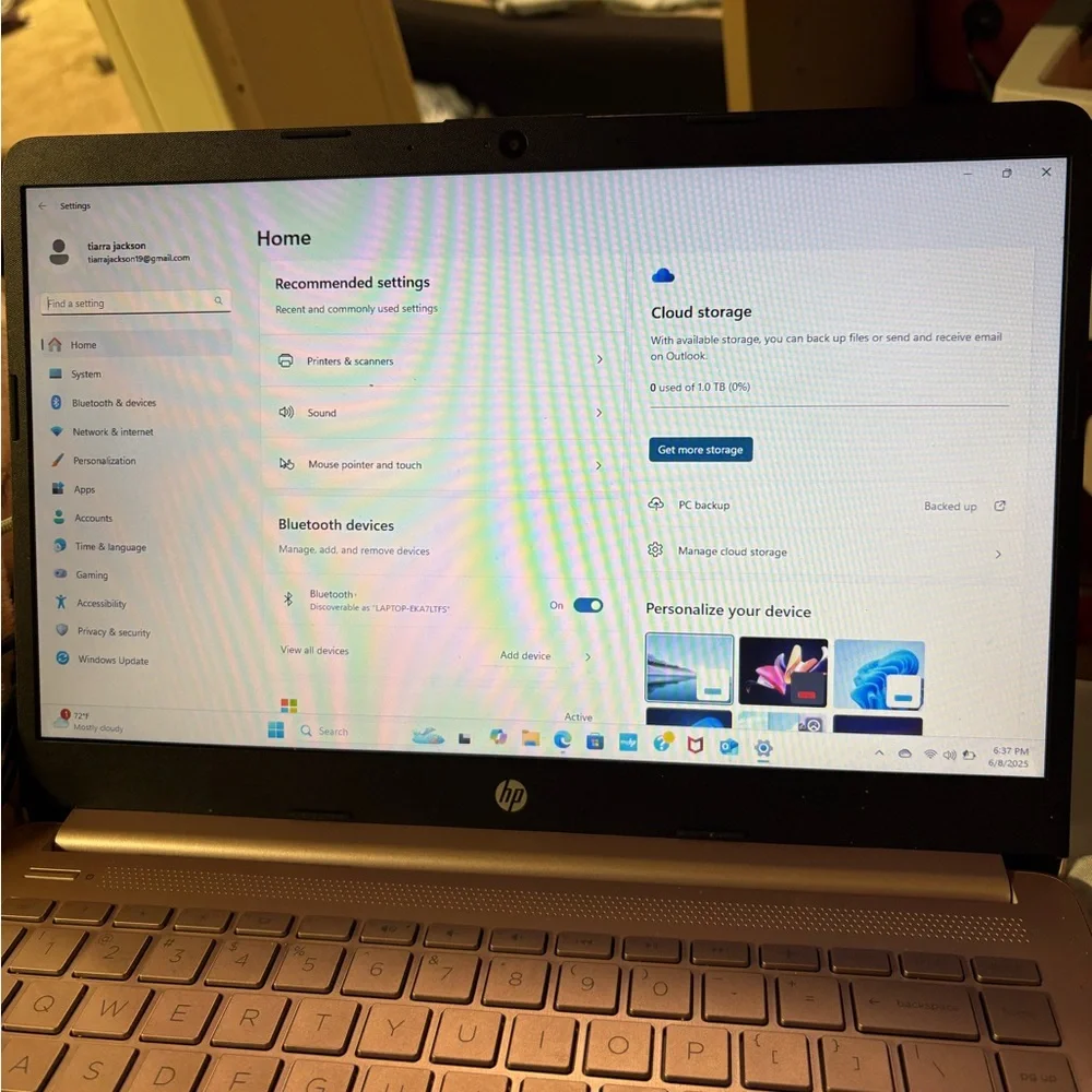 HP Rose Gold Laptop
